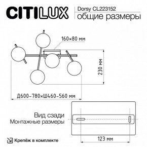 Потолочная люстра Citilux Dorsy CL223152 в Ялуторовске - yalutorovsk.ok-mebel.com | фото 10