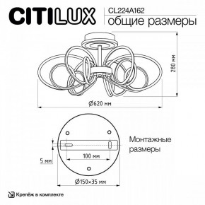 Потолочная люстра Citilux Salma Smart CL224A162 в Ялуторовске - yalutorovsk.ok-mebel.com | фото 12