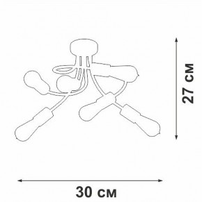 Потолочная люстра Vitaluce V3928 V3928-1/6PL в Ялуторовске - yalutorovsk.ok-mebel.com | фото 4