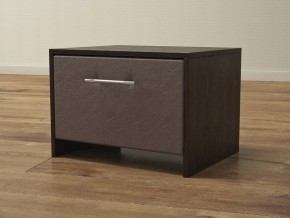 PROxSON Тумба Varna (ЛДСП Венге+экокожа Дуб венге с коричневым) 51x40 в Ялуторовске - yalutorovsk.ok-mebel.com | фото