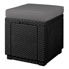 Пуфик Куб с подушкой (Cube with cushion) графит - прохладный серый в Ялуторовске - yalutorovsk.ok-mebel.com | фото 1