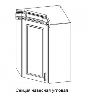 Секция навесная угловая "Верона" (600*600) в Ялуторовске - yalutorovsk.ok-mebel.com | фото
