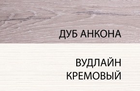 Шкаф 1DT P, OLIVIA, цвет вудлайн крем/дуб анкона в Ялуторовске - yalutorovsk.ok-mebel.com | фото 1