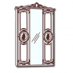 Шкаф 3-х дверный с зеркалами (01.143) Роза (могано) в Ялуторовске - yalutorovsk.ok-mebel.com | фото 1