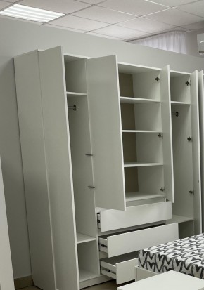 Шкаф 4-ств. с 3 ящиками "Бьянко" в Ялуторовске - yalutorovsk.ok-mebel.com | фото 2