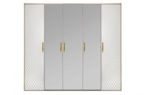 Шкаф 5-ти ств с зеркалами Lara (белый глянец) в Ялуторовске - yalutorovsk.ok-mebel.com | фото 2
