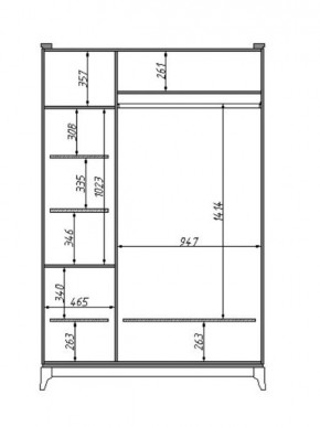 Шкаф для одежды Сабрина (ММ-302-01/03Б) в Ялуторовске - yalutorovsk.ok-mebel.com | фото 2