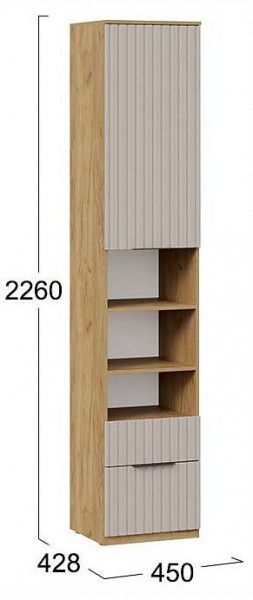 Шкаф комбинированный Хилтон Исп. 2 в Ялуторовске - yalutorovsk.ok-mebel.com | фото 4