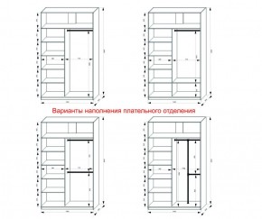 Шкаф-купе 1400 серии SOFT D1+D3+B2+PL1 (2 ящика+1штанга) профиль «Графит» в Ялуторовске - yalutorovsk.ok-mebel.com | фото 7