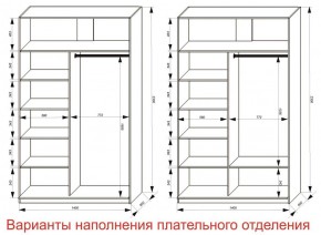 Шкаф-купе 1400 серии SOFT D6+D4+B2+PL2 (2 ящика+1штанга+1 полка) профиль «Капучино» в Ялуторовске - yalutorovsk.ok-mebel.com | фото 8