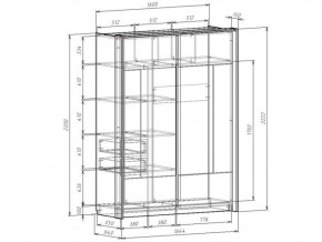 Шкаф-купе 1600 с плитой 22 мм ЛИБЕРТИ в Ялуторовске - yalutorovsk.ok-mebel.com | фото 4