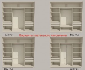 Шкаф-купе 2100 серии SOFT D2+D7+D3+B22+PL2 (по 2 ящика лев/прав+1штанга+1полка) профиль «Графит» в Ялуторовске - yalutorovsk.ok-mebel.com | фото 6