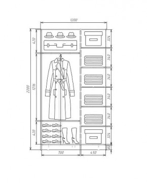 Шкаф-купе ХИТ 22-4-12-66 (420) в Ялуторовске - yalutorovsk.ok-mebel.com | фото 5