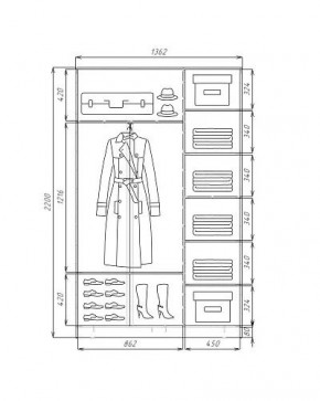 Шкаф-купе ХИТ 22-4-14-77 (420) в Ялуторовске - yalutorovsk.ok-mebel.com | фото 3