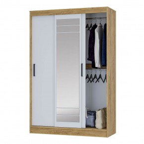 Шкаф-купе Тео ШКК-02 (крафт/белый) в Ялуторовске - yalutorovsk.ok-mebel.com | фото 3