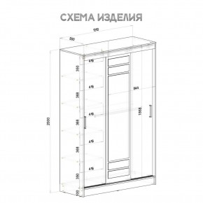 Шкаф-купе Тео ШКК-02 (крафт/белый) в Ялуторовске - yalutorovsk.ok-mebel.com | фото 5