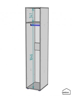 Шкаф Linnea MHR-1 2050х400х510 (Белый-М 11.1.2) в Ялуторовске - yalutorovsk.ok-mebel.com | фото 3