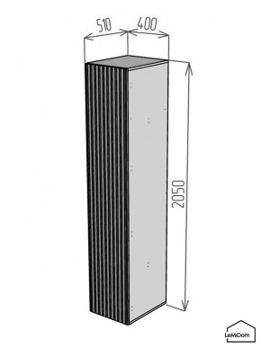 Шкаф Linnea MHR-1-3 2050х400х510 (Белый-М 11.1.2) в Ялуторовске - yalutorovsk.ok-mebel.com | фото 2