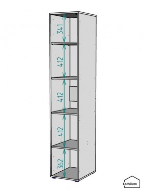 Шкаф Linnea MHR-1PO-2 2050х400х510 (Белый-М 11.1.2) в Ялуторовске - yalutorovsk.ok-mebel.com | фото 3