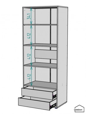 Шкаф Linnea MHR-2-4 2050х800х510 (Белый-М 11.1.2) в Ялуторовске - yalutorovsk.ok-mebel.com | фото 3
