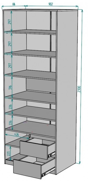 Шкаф Мальта H202 в Ялуторовске - yalutorovsk.ok-mebel.com | фото 2