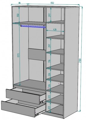 Шкаф Мальта H217 в Ялуторовске - yalutorovsk.ok-mebel.com | фото 2