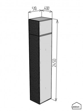 Шкаф с антресолью Linnea MHR-1A-2 2450х400х510 (Белый-М 11.1.2) в Ялуторовске - yalutorovsk.ok-mebel.com | фото 2
