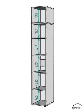 Шкаф с антресолью Linnea MHR-1A-2 2450х400х510 (Белый-М 11.1.2) в Ялуторовске - yalutorovsk.ok-mebel.com | фото 3