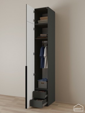 Шкаф с антресолью Linnea MHR-1A-3 2450х400х510 (Графит-М 11.1.25) в Ялуторовске - yalutorovsk.ok-mebel.com | фото 5