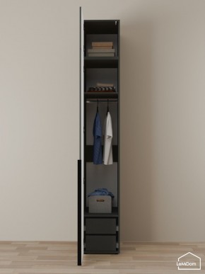 Шкаф с антресолью Linnea MHR-1A-3 2450х400х510 (Графит-М 11.1.25) в Ялуторовске - yalutorovsk.ok-mebel.com | фото 6