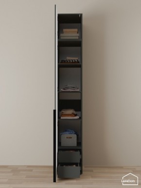 Шкаф с антресолью Linnea MHR-1A-4 2450х400х510 (Графит-М 11.1.25) в Ялуторовске - yalutorovsk.ok-mebel.com | фото 4