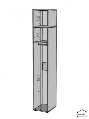 Шкаф с антресолью Linnea MHR-1POA-1 2450х400х510 (Белый-М 11.1.2) в Ялуторовске - yalutorovsk.ok-mebel.com | фото 3