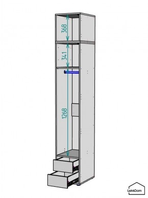 Шкаф с антресолью Linnea MHR-1POA-3 2450х400х510 (Белый-М 11.1.2) в Ялуторовске - yalutorovsk.ok-mebel.com | фото 3
