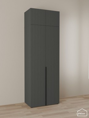 Шкаф с антресолью Linnea MHR-2A-1 2450х800х510 (Графит-М 11.1.25) в Ялуторовске - yalutorovsk.ok-mebel.com | фото