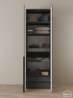 Шкаф с антресолью Linnea MHR-2A-3 2450х800х510 (Графит-М 11.1.25) в Ялуторовске - yalutorovsk.ok-mebel.com | фото 5