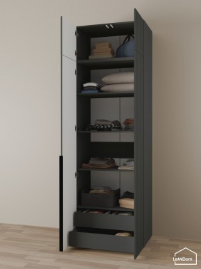 Шкаф с антресолью Linnea MHR-2A-3 2450х800х510 (Графит-М 11.1.25) в Ялуторовске - yalutorovsk.ok-mebel.com | фото 6