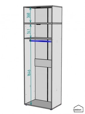 Шкаф с антресолью Linnea MHR-2POA-1 2450х800х510 (Белый-М 11.1.2) в Ялуторовске - yalutorovsk.ok-mebel.com | фото 3