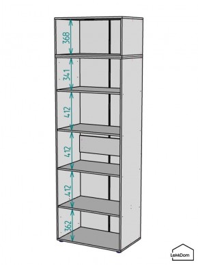 Шкаф с антресолью Linnea MHR-2POA-2 2450х800х510 (Белый-М 11.1.2) в Ялуторовске - yalutorovsk.ok-mebel.com | фото 3
