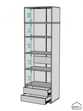 Шкаф с антресолью Linnea MHR-2POA-4 2450х800х510 (Белый-М 11.1.2) в Ялуторовске - yalutorovsk.ok-mebel.com | фото 3