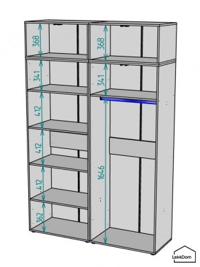 Шкаф с антресолью Linnea MHR-4A-1 2450х1600х510 (Белый-М 11.1.2) в Ялуторовске - yalutorovsk.ok-mebel.com | фото 3