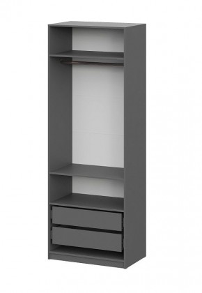 Шкаф ШК-5 + 2 полки + ящики (800) Графит в Ялуторовске - yalutorovsk.ok-mebel.com | фото 3