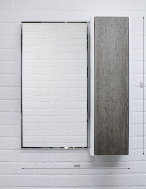 Шкаф-зеркало Uno 60 Дуб серый левый/правый Домино (DU1503HZ) в Ялуторовске - yalutorovsk.ok-mebel.com | фото 7