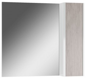 Шкаф-зеркало Uno 80 Дуб серый левый/правый Домино (DU1504HZ) в Ялуторовске - yalutorovsk.ok-mebel.com | фото 1