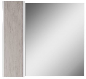 Шкаф-зеркало Uno 80 Дуб серый левый/правый Домино (DU1504HZ) в Ялуторовске - yalutorovsk.ok-mebel.com | фото 2