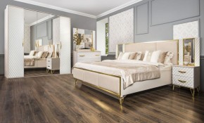 Спальня Lara 5-ти ств (белый глянец) в Ялуторовске - yalutorovsk.ok-mebel.com | фото