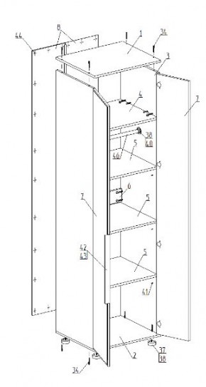 Спальный гарнитур "Лео" (модульный) в Ялуторовске - yalutorovsk.ok-mebel.com | фото 11