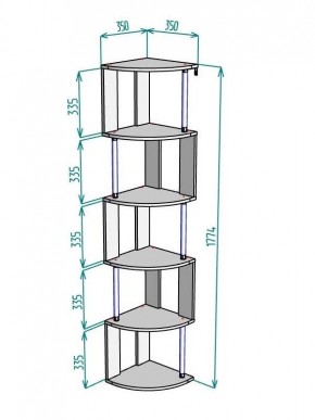 Стеллаж Maria S113-MA (Леда) в Ялуторовске - yalutorovsk.ok-mebel.com | фото 2