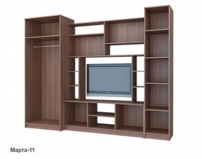 Стенка Марта 11 (Ясень темный/светлый) в Ялуторовске - yalutorovsk.ok-mebel.com | фото 3