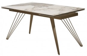 Стол ACERRA NEW 160 GLOSS LUXURY PANDORA SOLID CERAMIC/ каркас цвета шампань, ®DISAUR в Ялуторовске - yalutorovsk.ok-mebel.com | фото 10