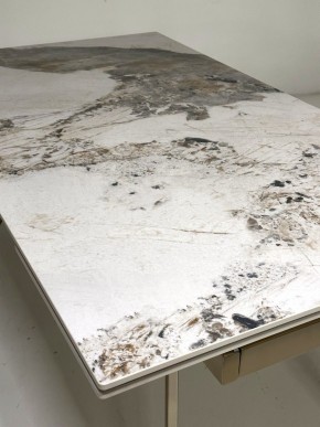 Стол ACERRA NEW 160 GLOSS LUXURY PANDORA SOLID CERAMIC/ каркас цвета шампань, ®DISAUR в Ялуторовске - yalutorovsk.ok-mebel.com | фото 4